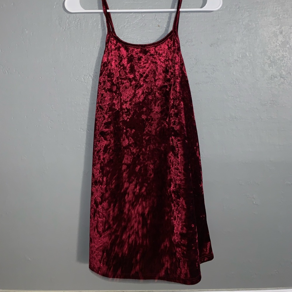 forever 21 girls red velvet cute dress
